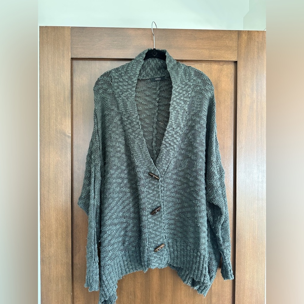 Grey Oversized Knit Sweater from LF